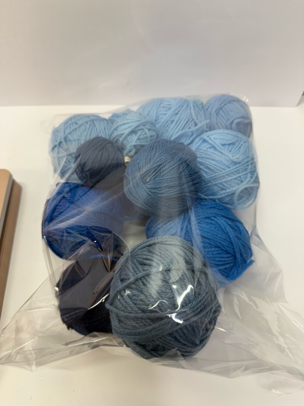 1lb + Bag of Blue Yarn Mini Skeins for Knitting Crocheting Crafting - Picture 3 of 5